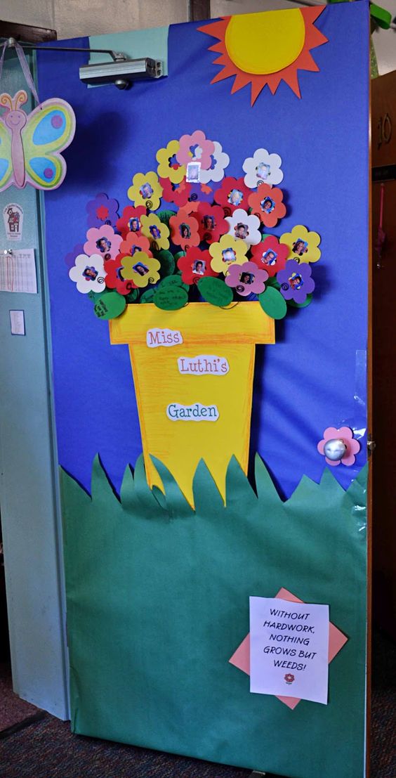 porte primavera decorazioni sezioni scuola infanzia asilo nido materna 1